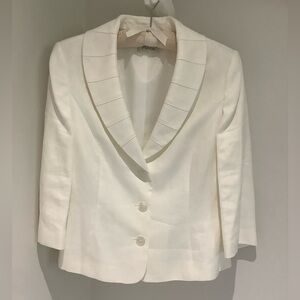 Precis White linen blazer